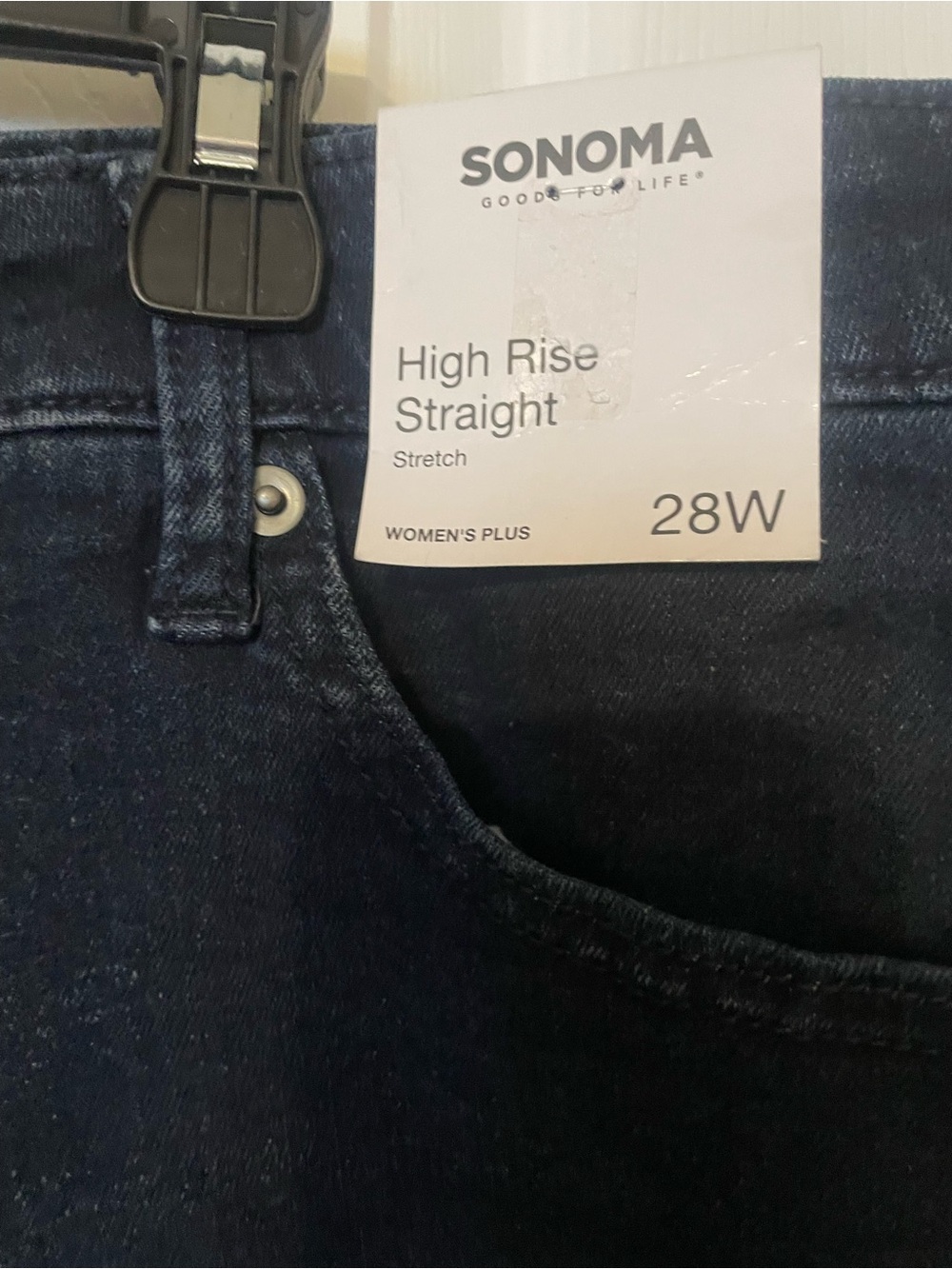 SONOMA High Rise Straight Women’s Jeans - Dark Blue